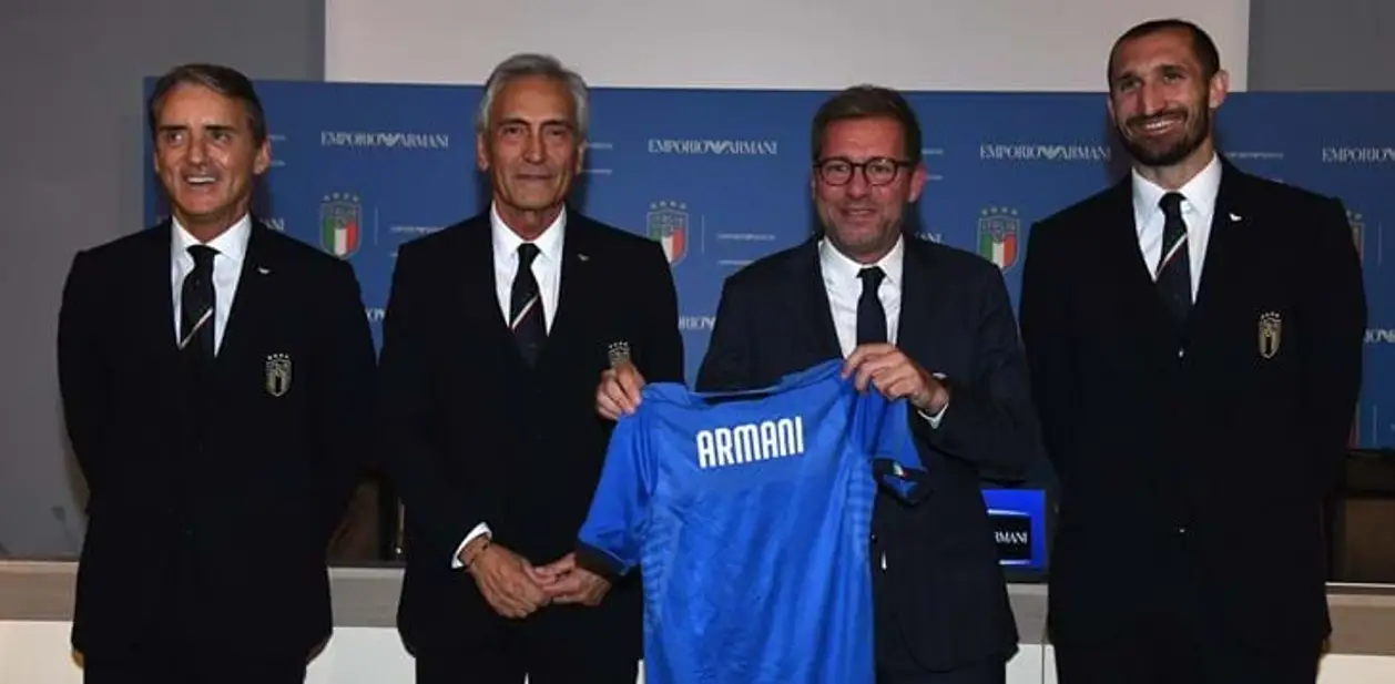 Сборная Италии по футболу переоделась в Armani. Джорджо одевал ее еще на ЧМ-1994