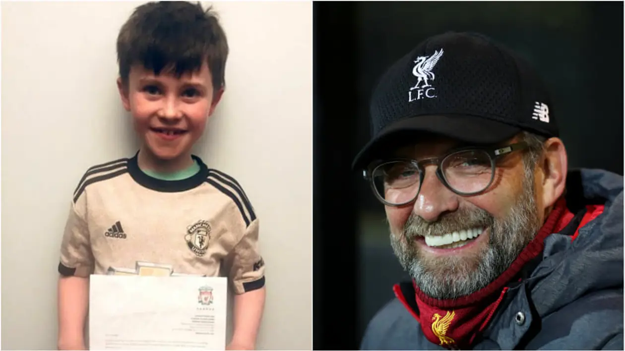 Клопп снова хорош: ответил 10-летнему болельщику «МЮ», который написал ему письмо, где просит «Ливерпуль» проиграть
