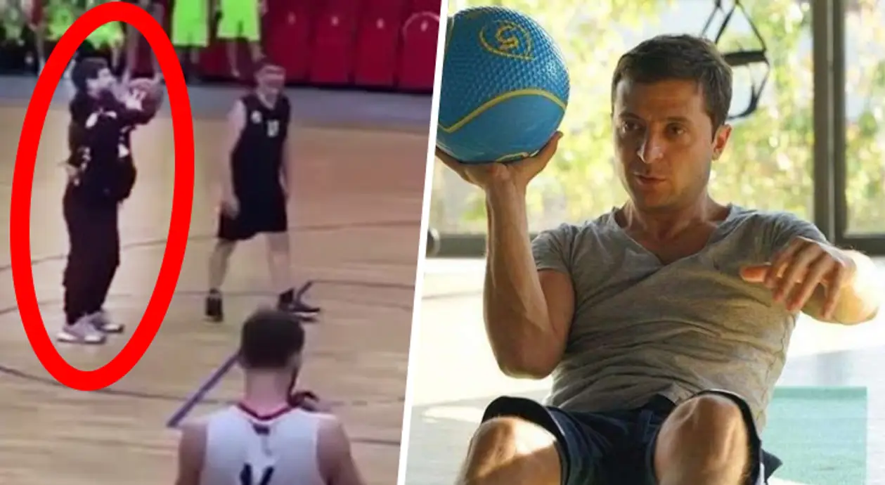 Эпический TikToK-воин Кадыров не смог справиться с баскетбольным мячом. Зеленский делает это без проблем!