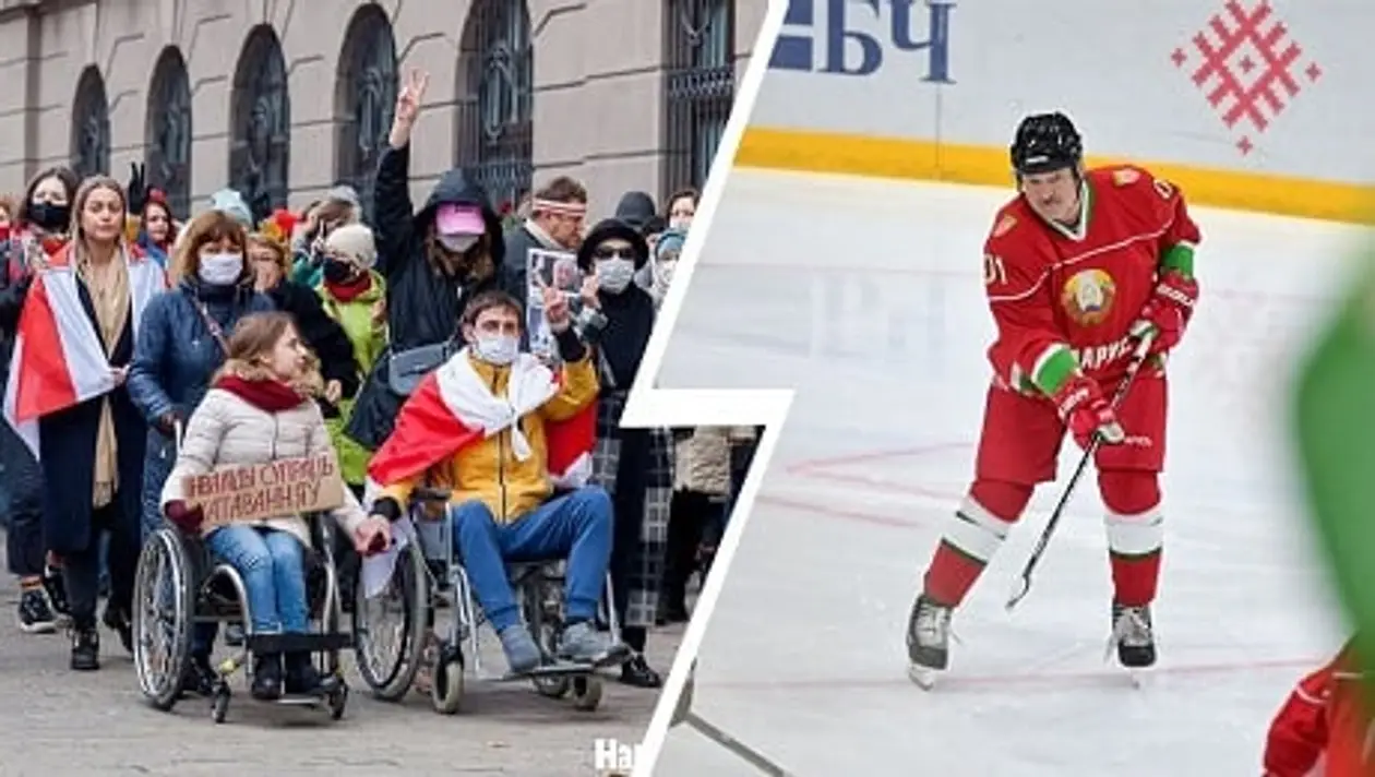 Вряд ли вы по этому скучали, но Лукашенко вернулся на лед – победил прямо во время очередных маршей протеста