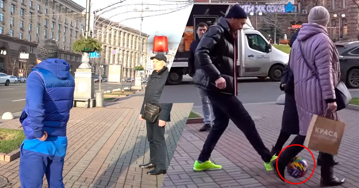 Милевский «проверяет» прохожих между ног в центре Киева, а Алиев конфликтует с прохожим и не дает вызвать полицию 😬