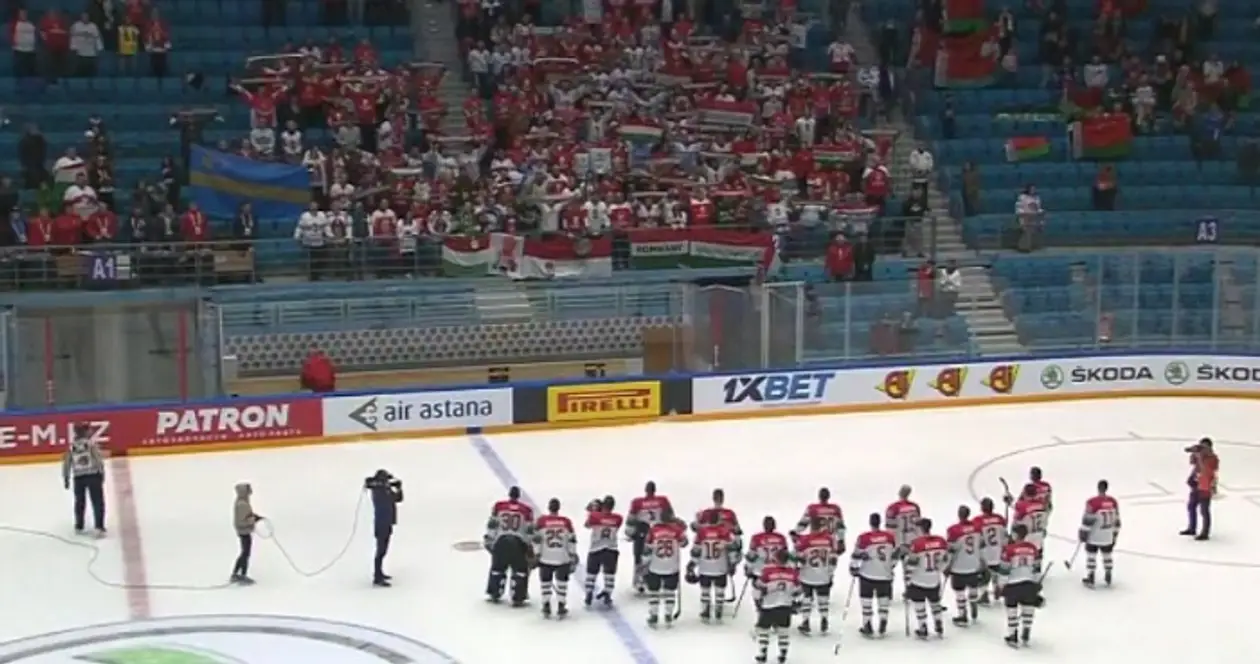 Поддержка дня. Венгерские фанаты спели с игроками гимн после проигрыша Беларуси