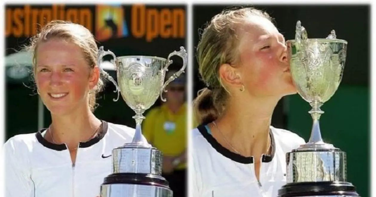 15 лет назад Азаренко выиграла юниорский Australian Open. Только гляньте – она совсем не изменилась с тех пор!