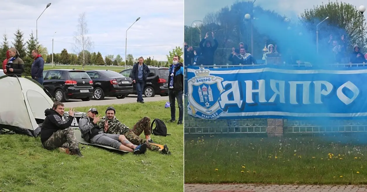 Фанов «Днепра» не пустили на стадион – болели с палаткой и фаерами за забором