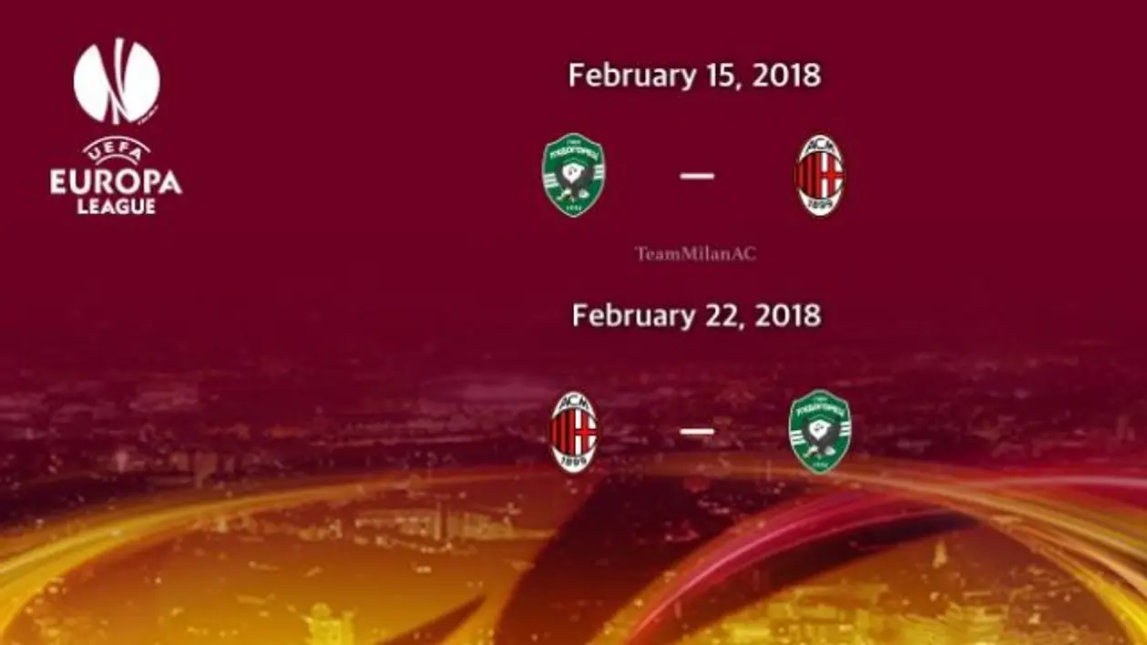 В 1/16 финала Лиги Европы «Милан» сыграет с «Лудогорцем»