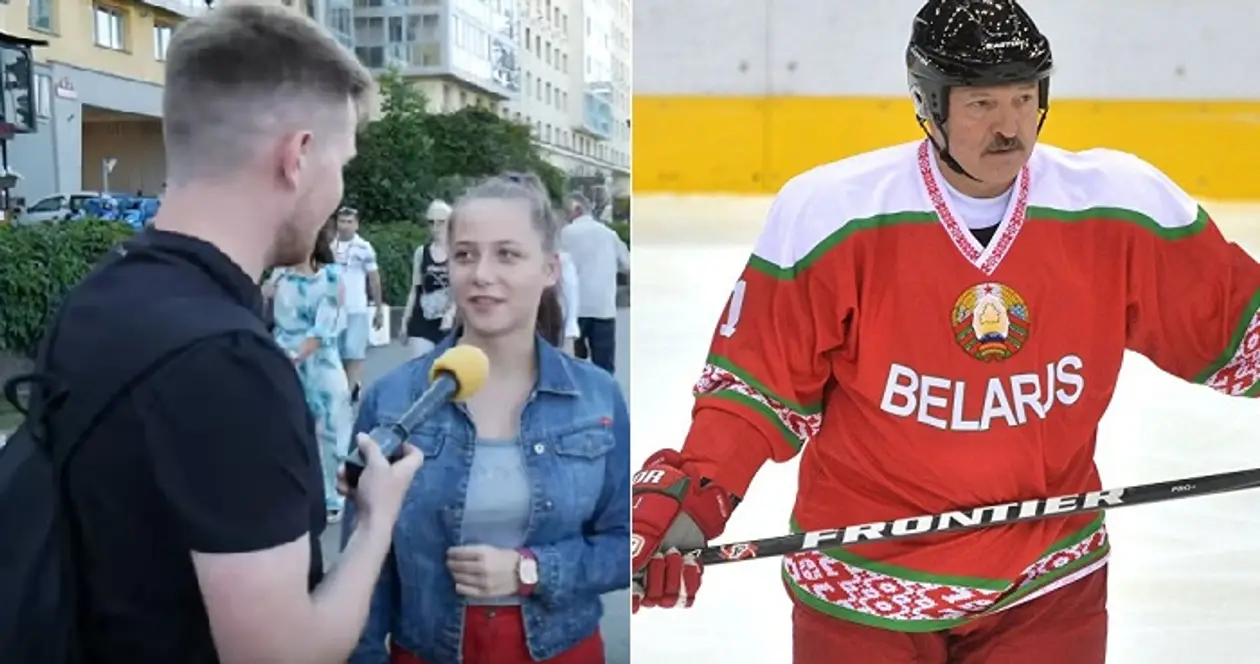Белоруске нравились хоккеисты – до упоминания президента. Не будет ли у нее проблем?