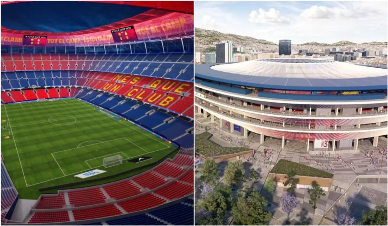 Как сейчас выглядит «Камп Ноу»? В Испании показали кадры реконструкции стадиона «Барселоны»