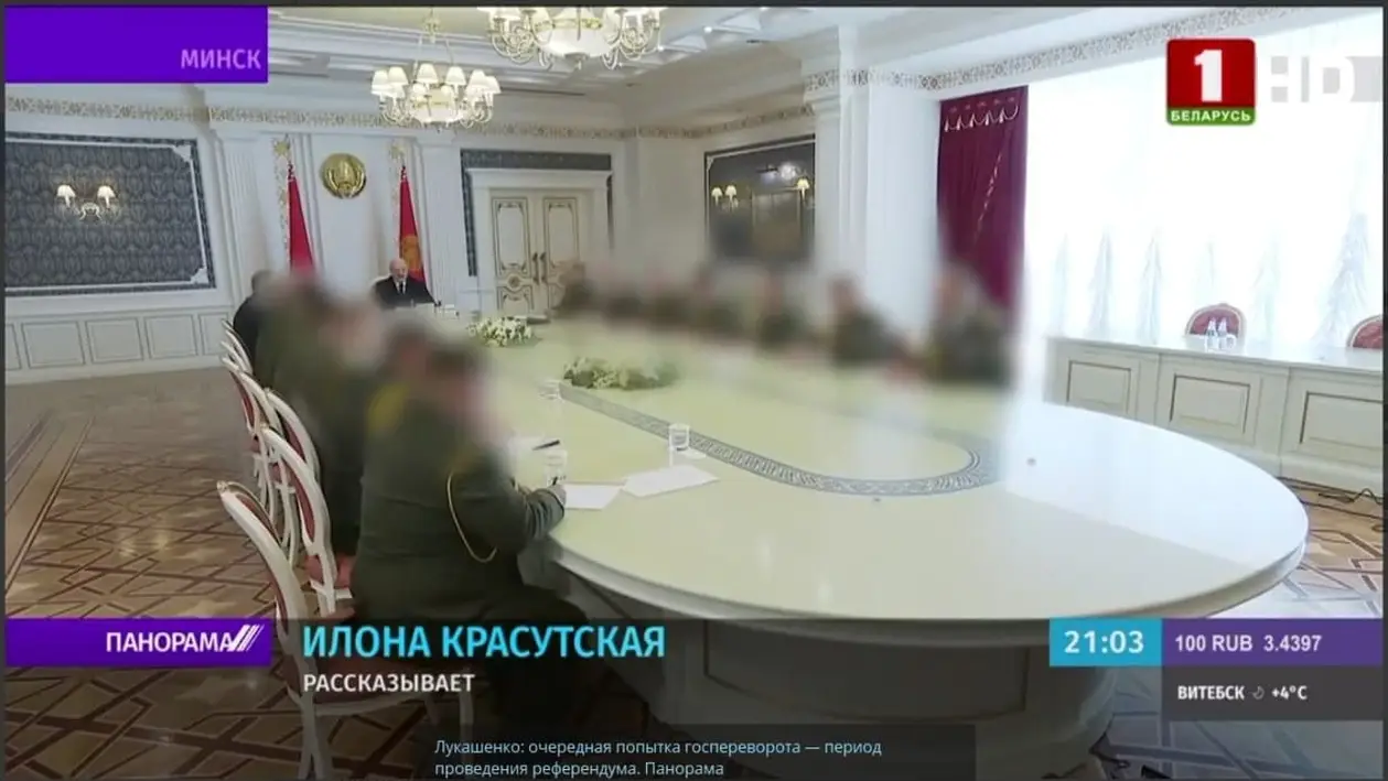 На БТ заблюрили лица силовиков на приеме у Лукашенко. А как там теперь будут показывать спорт? 