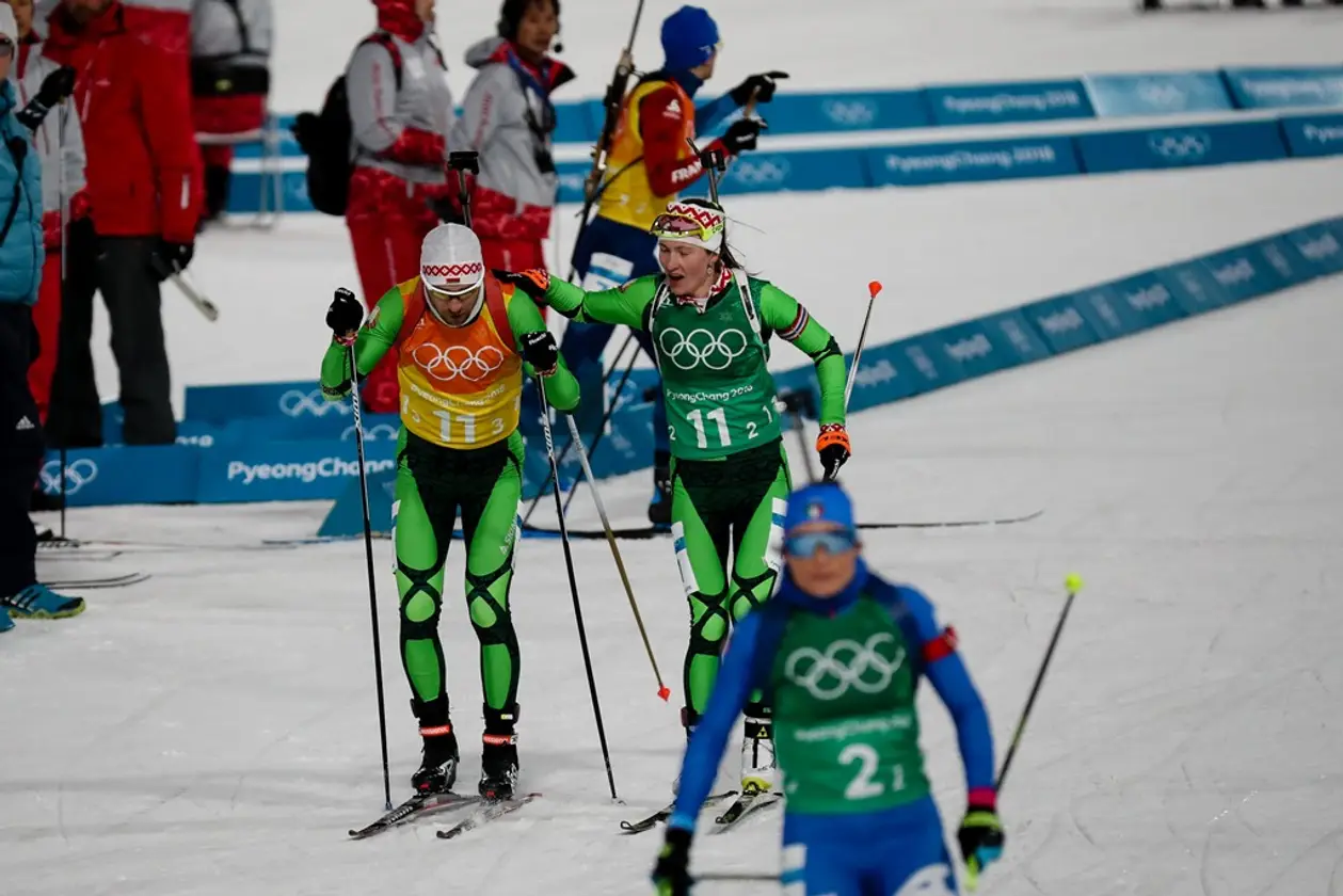 Наконец-то мужики-биатлонисты не завалили смешанную эстафету – и у команды Беларуси сразу появился шанс