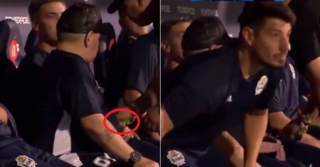 Марадоне принесли шприц прямо на матче. Его игрок гениально помешал камере