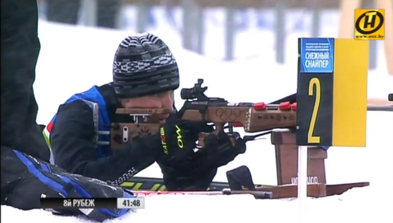 Николай Лукашенко участвовал в «Снежном снайпере» с именной винтовкой. Она стоит не менее 3 тысяч долларов