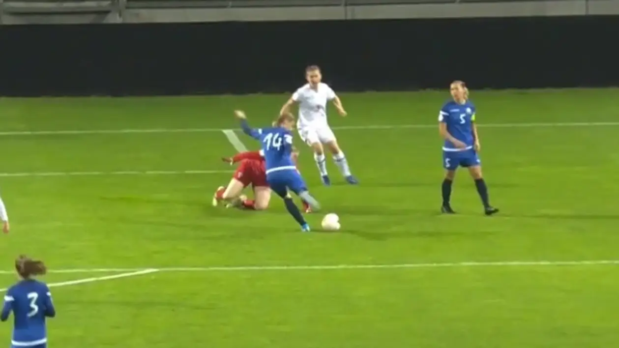 Курьезный гол женской сборной Беларуси в матче квалификации Евро