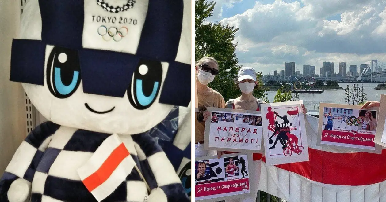 «Гуляйма сумленна!» Беларусы Японии поддержали спортсменов перед ОИ