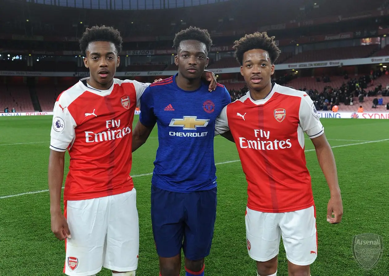 Три брата сыграли друг против друга в матче молодежных команд «Арсенала» и «МЮ»