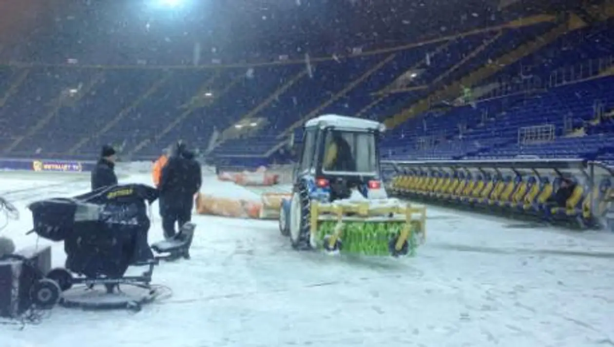 Катаклизм дня. Как снег мешал украинскому футболу