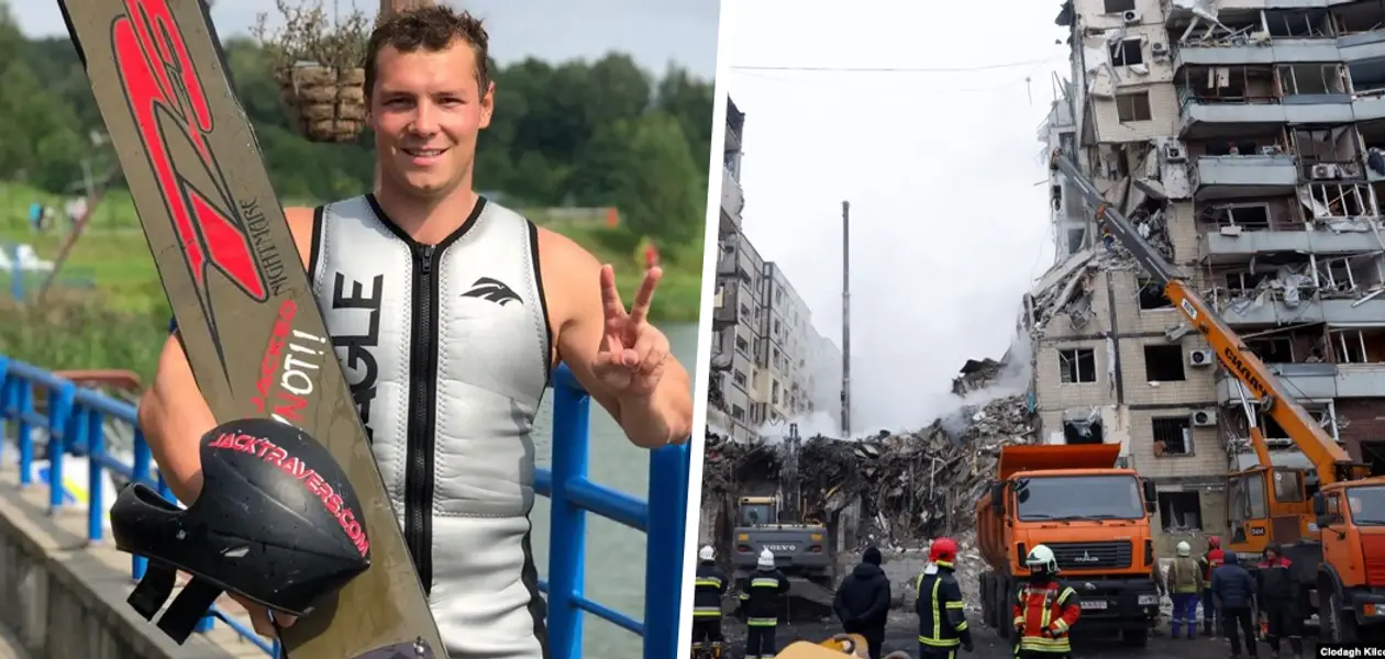 Спортсмен из Беларуси был в 500 метрах от дома в Днепре, когда прилетела ракета и убила там десятки человек. Он уезжал в Европу, но вернулся в Украину, несмотря на войну