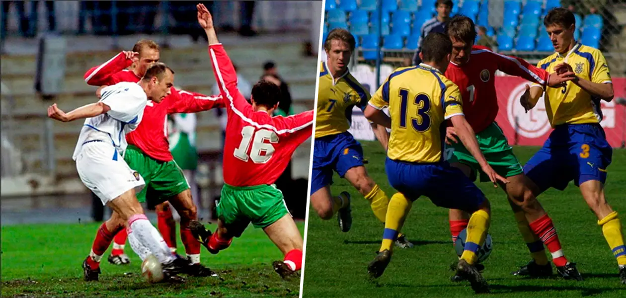 Сегодня такое и близко невозможно, но 20 лет назад сборные Беларуси, Украины и России играли вместе в футбол – и это даже было интересно
