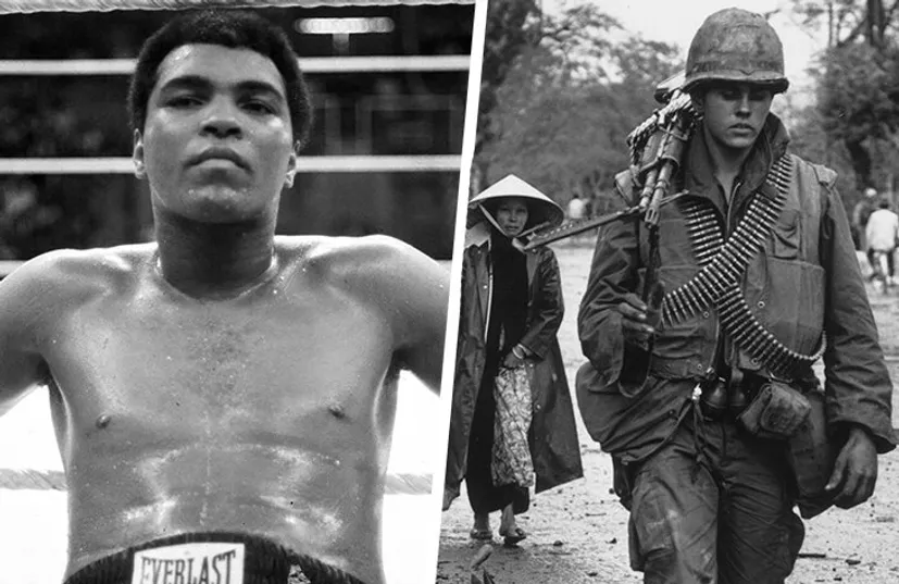 Как Мохаммед Али отказался идти на войну во Вьетнаме. За это ему дали 5 лет тюрьмы и лишили титулов