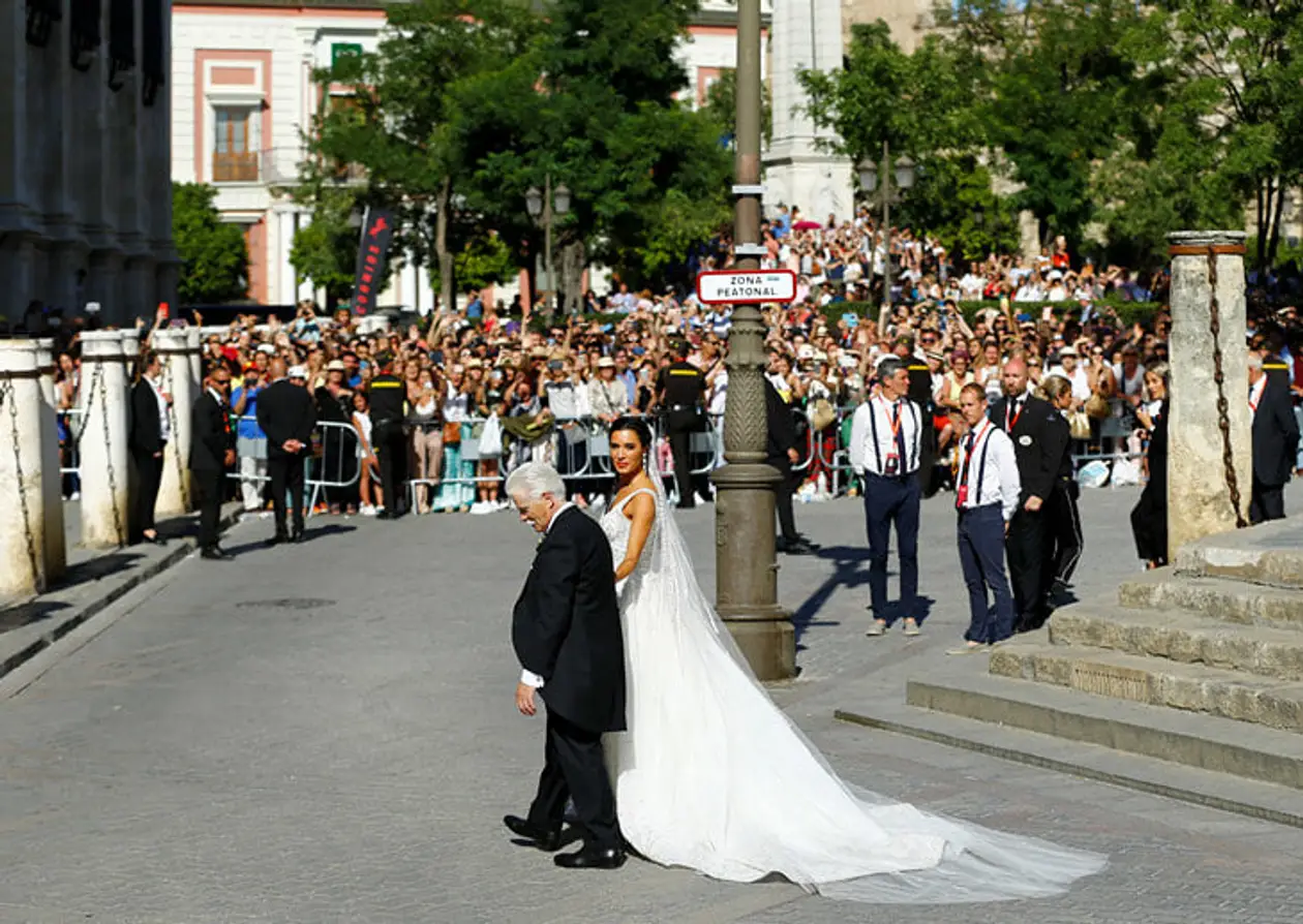 Свадьба Рамоса в Севилье: приехали Бекхэм, друзья из «Барсы» и (!) даже Перес
