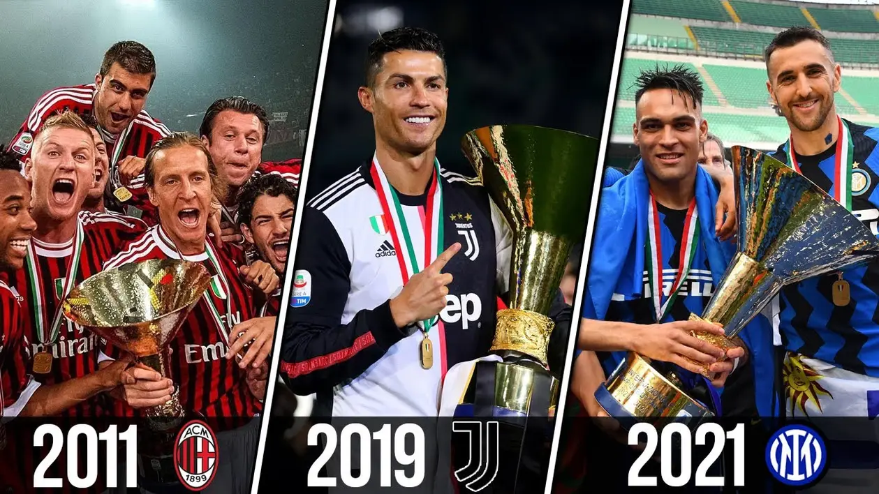 Все Чемпионы Италии по Футболу (Серия А) 1898 - 2022