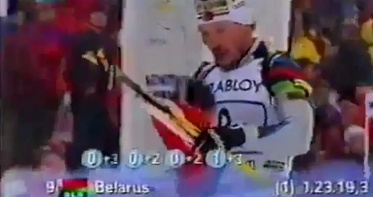 20 лет назад Беларусь со штрафным кругом выиграла мужскую эстафету на ЧМ. Легендарная команда!