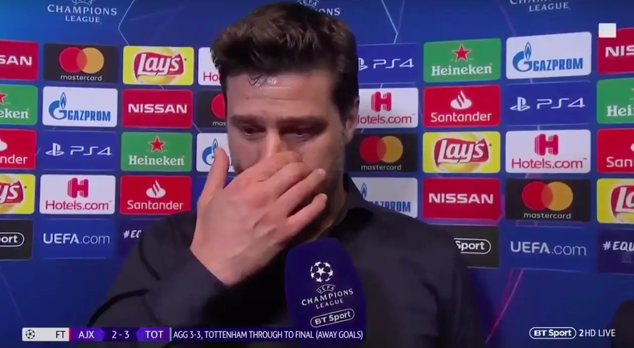 Почеттино расплакался во время интервью после матча с «Аяксом»