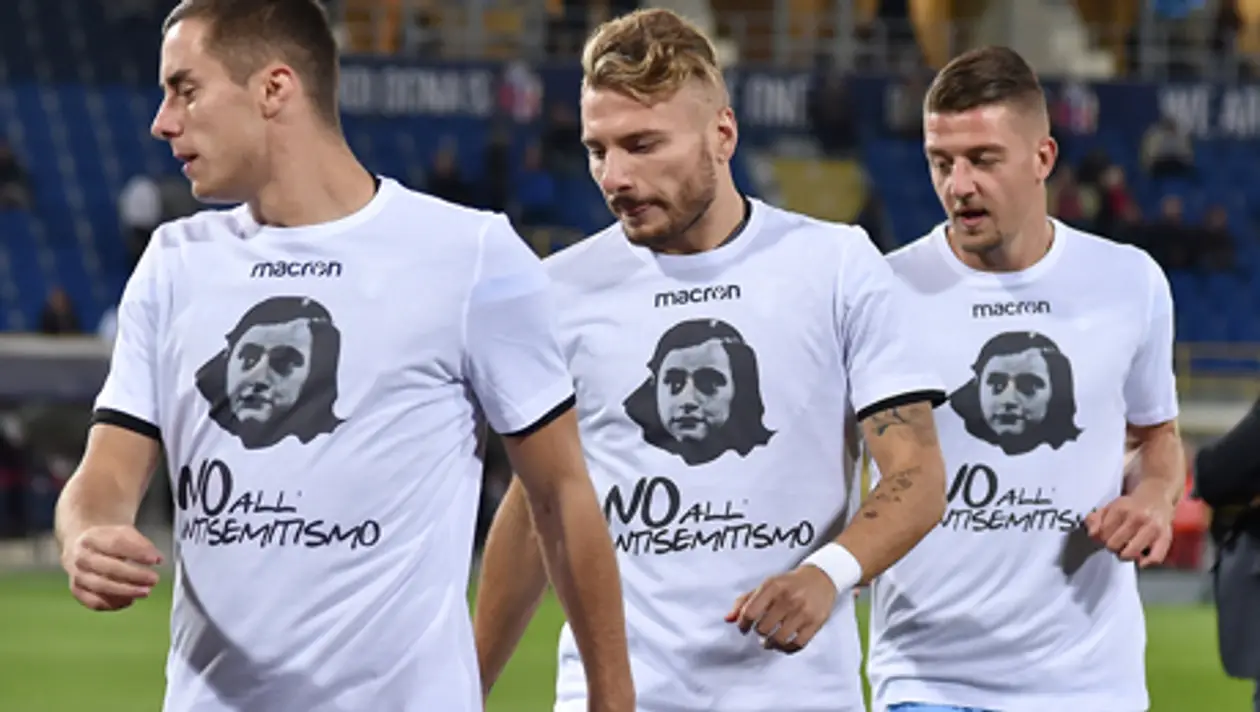 Игроки «Лацио» вышли в футболках с портретом Анны Франк