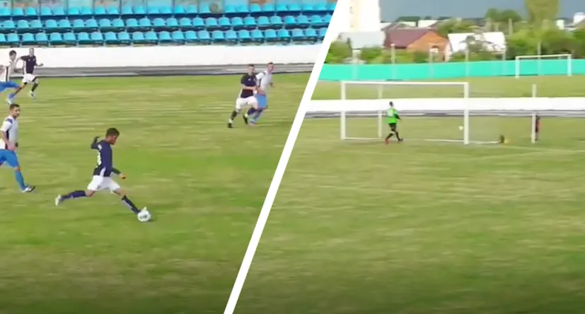 Игрок «Нивы» Коневга забил с центра поля в разгромном матче против «Кречета» из Березы
