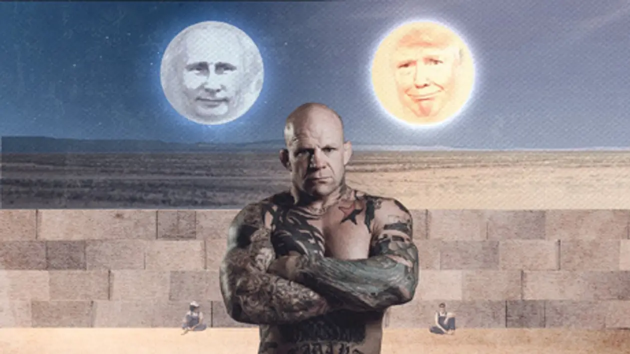 Клип Джеффа Монсона, где Трамп на солнце и Путин на луне
