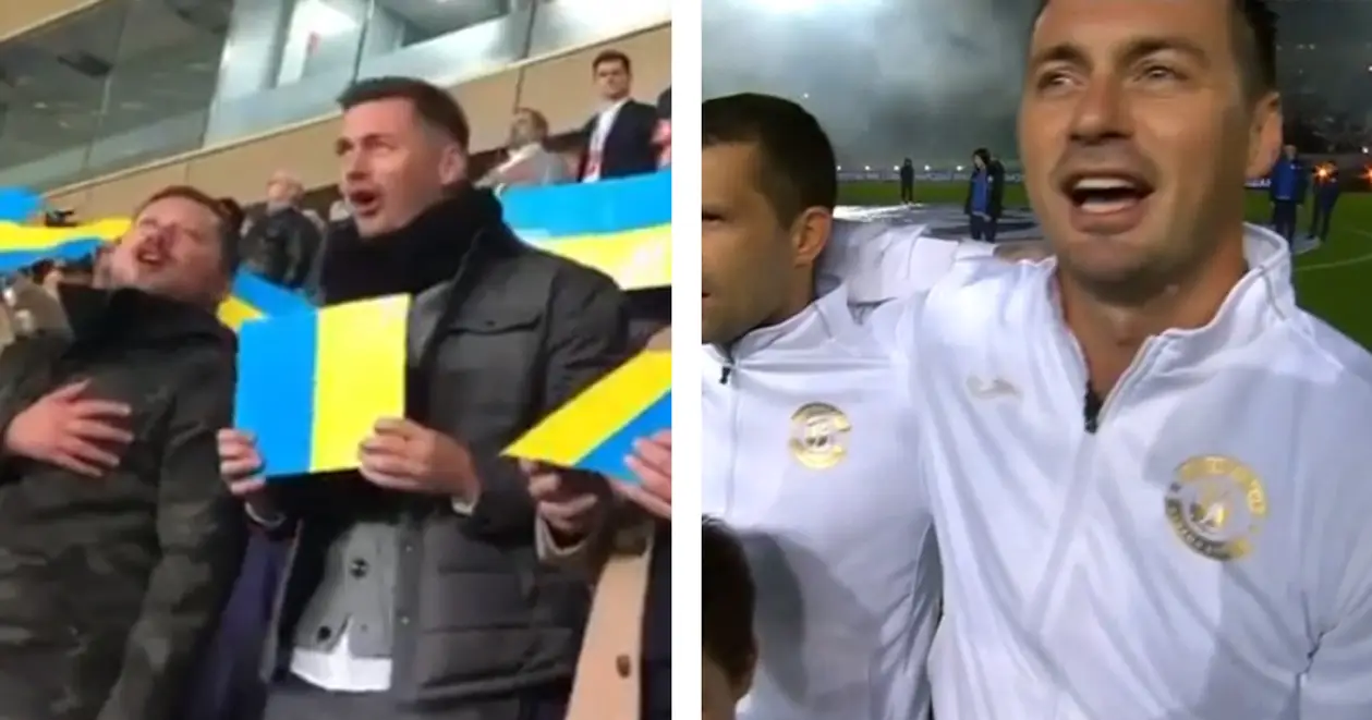  Милевский снова мощно исполнил гимн перед матчем — на этот раз украинский