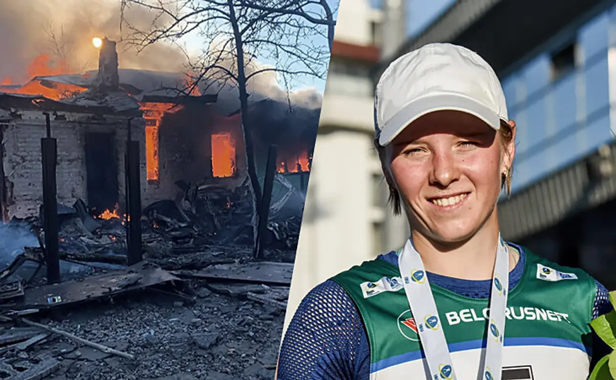 Видео биатлонистки из Беларуси, живущей сейчас в Украине, – просто шок. В кадре руины, пламя и даже тело убитого