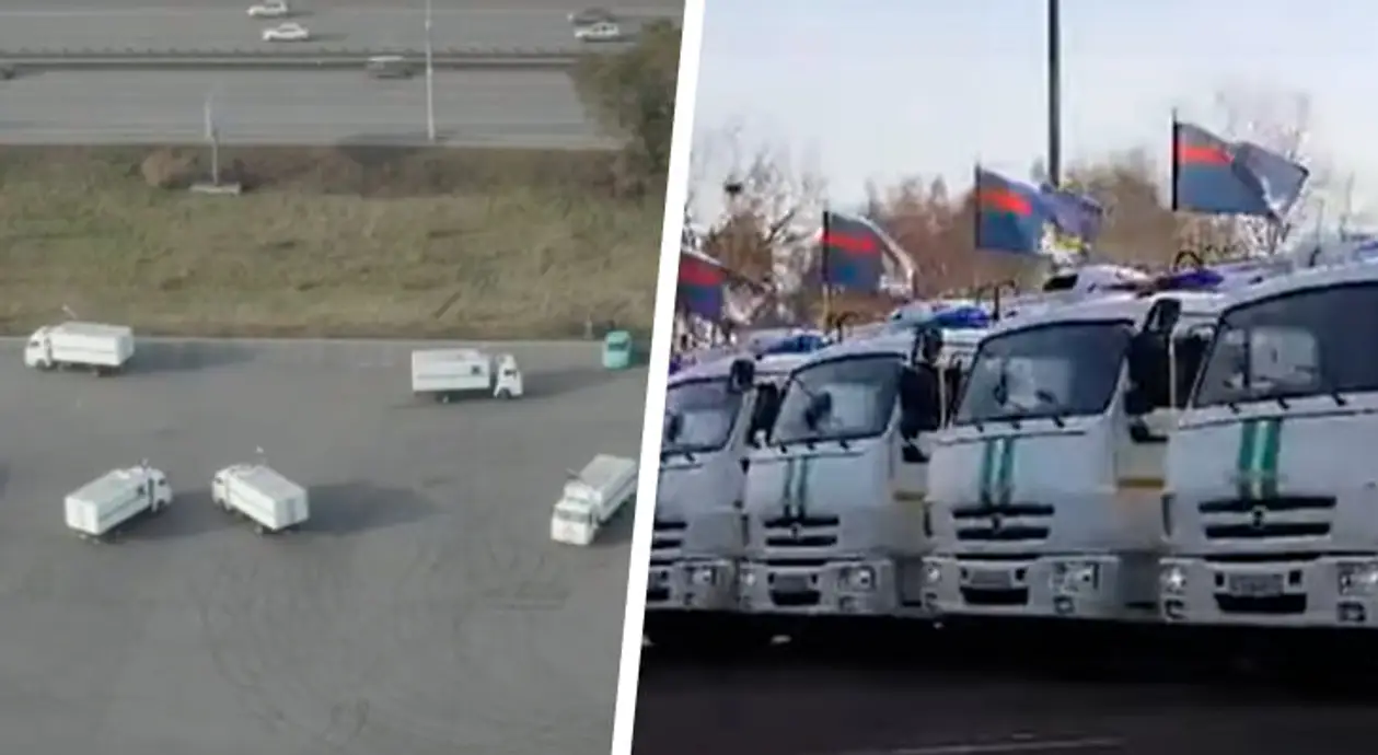 В России фигурное катание вышло на новый уровень: шестерка автозаков «грациозно станцевала» вальс