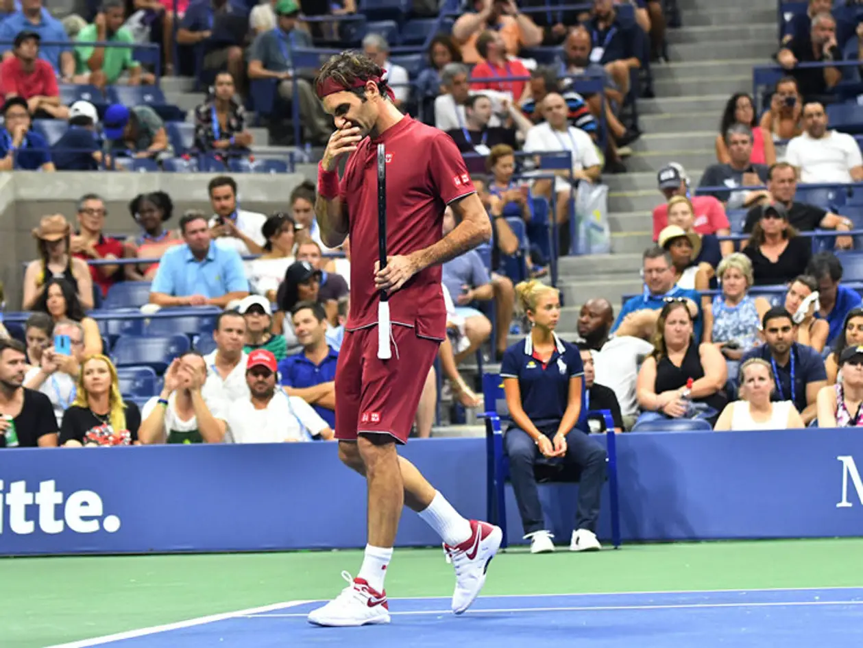 Федерер на US Open провел один из худших матчей в карьере. Он не справился с жарой