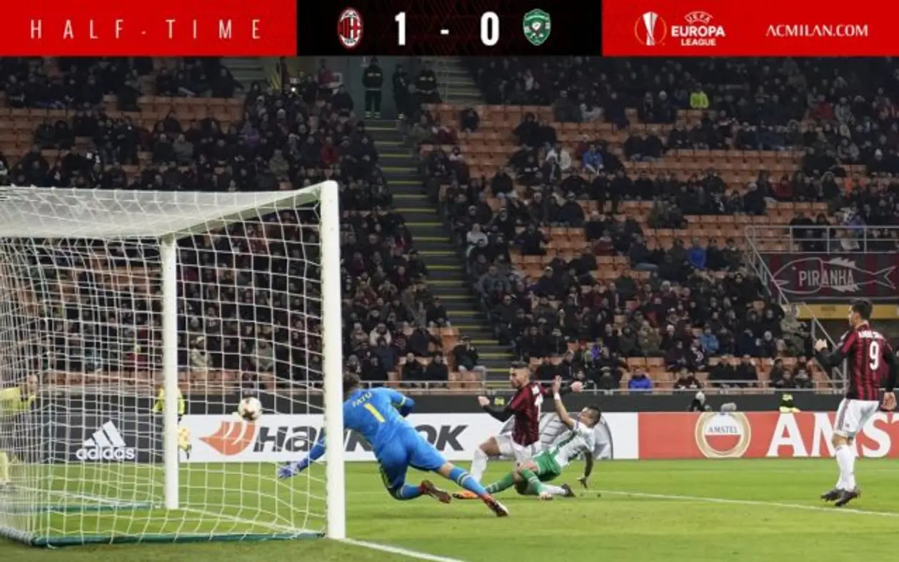 «Милан» — «Лудогорец» 1-0 (1/16 финала Лиги Европы, ответный матч)