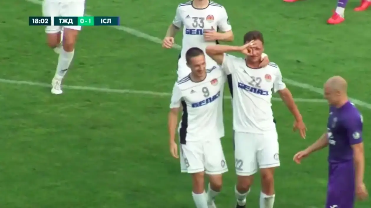 Футболист «Торпедо-БелАЗ» хотел отпраздновать гол в стиле Деле Алли – вышло не очень