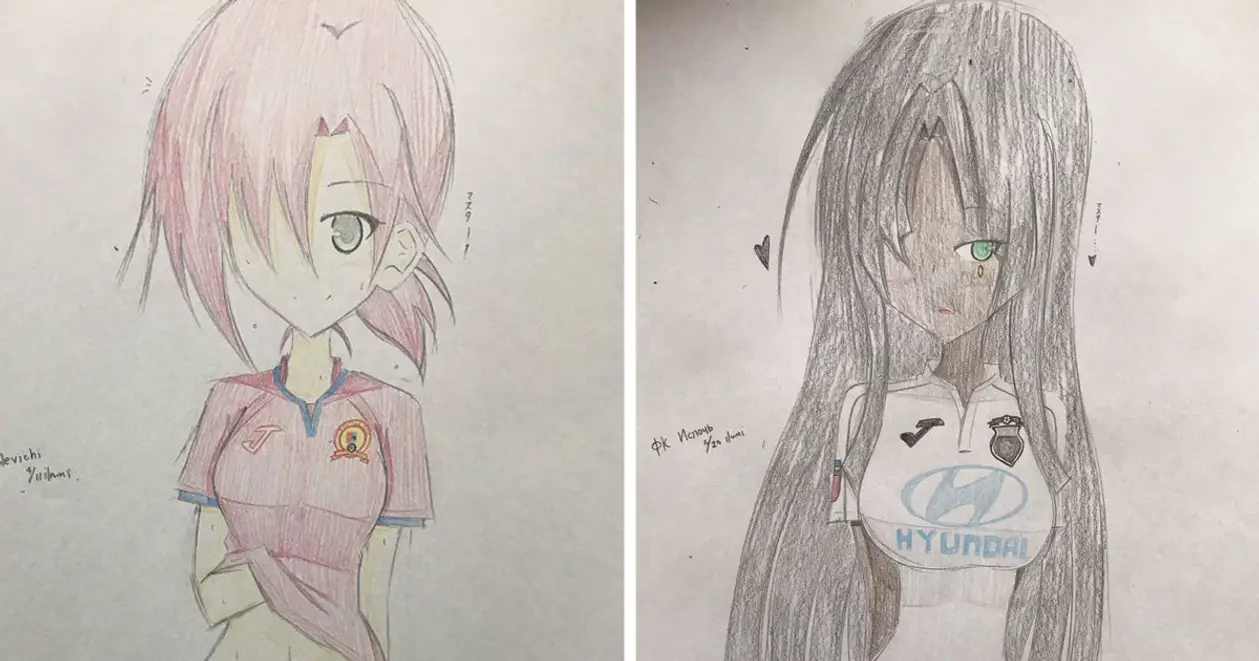 Помните японца, который рисовал аниме-девушек в форме белклубов? Есть продолжение с клубами первой лиги