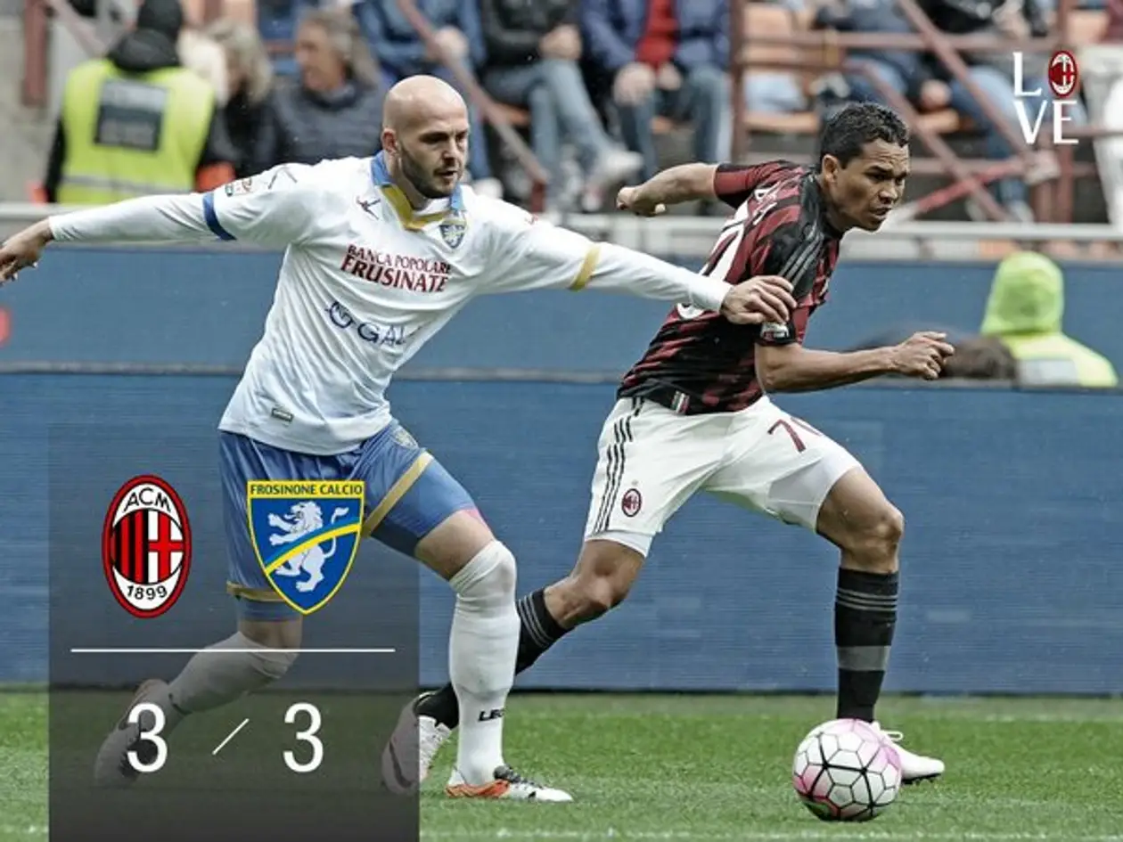 «Милан» — «Фрозиноне» 3-3 (Серия А, 36 тур)
