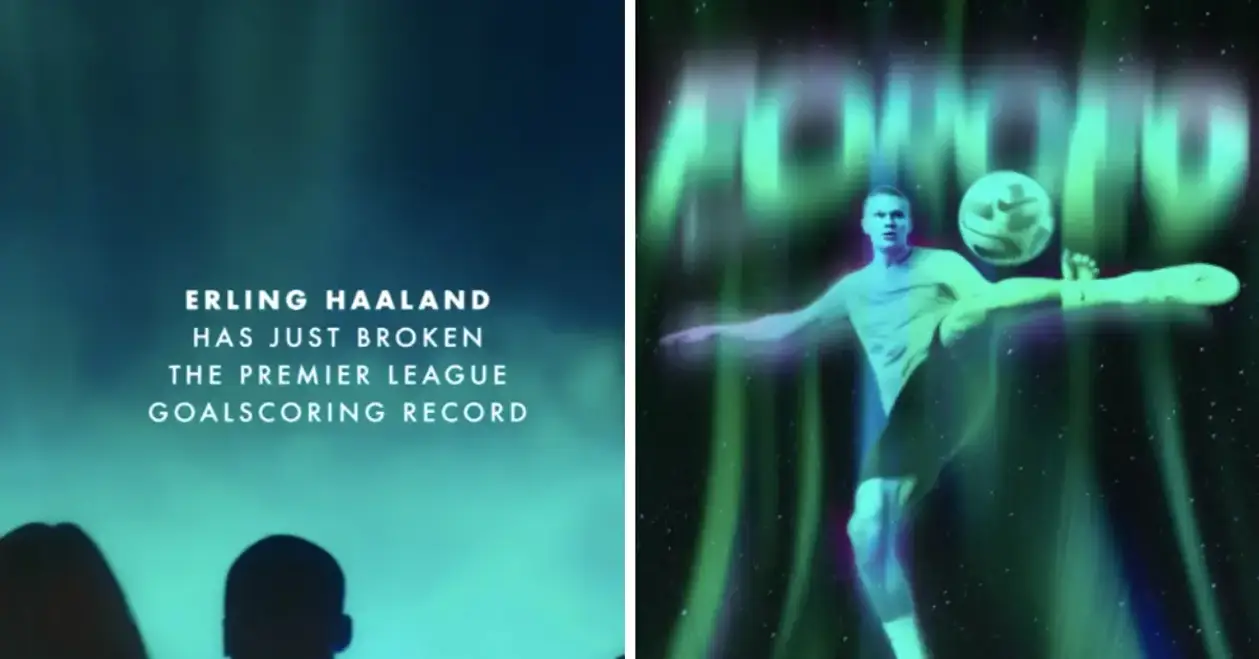 Nike стварыў «паўночнае ззянне», каб адзначыць рэкорд Холанда па галах у АПЛ