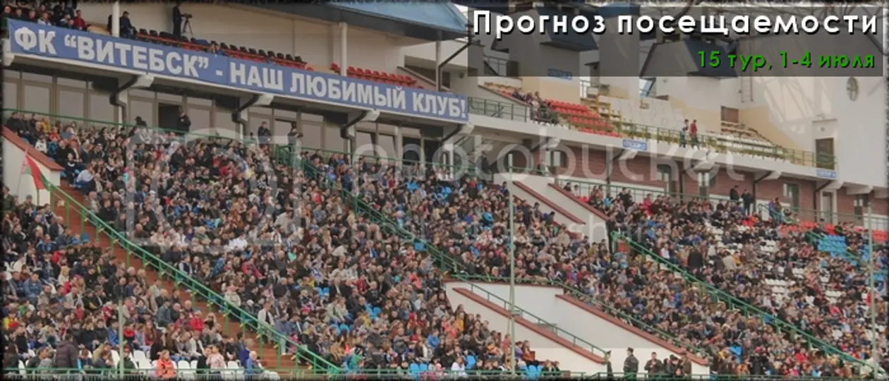 Прогноз посещаемости 15 тура чемпионата Беларуси по футболу-2016