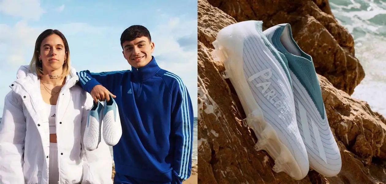 Adidas выпустили бутсы из переработанного пластика. Лицом рекламной кампании стали игроки мужской и женской «Барселоны»