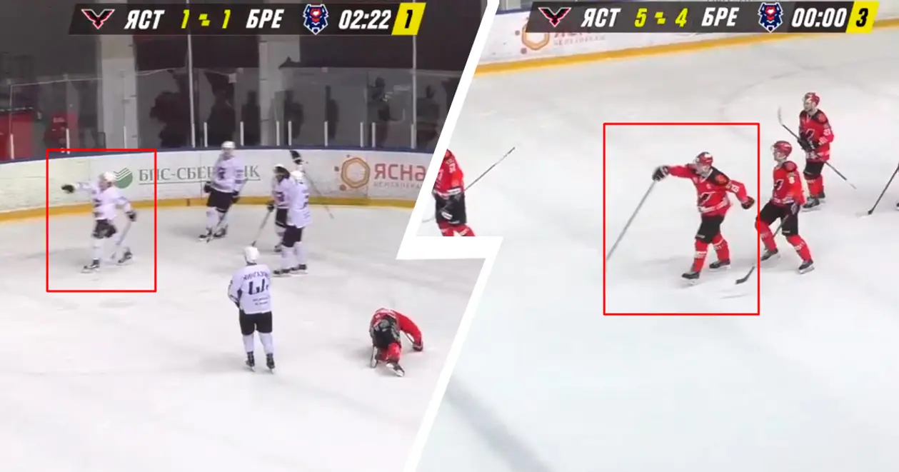Белорусский хоккеист затроллил соперников в стиле Конора. Он поторопился – мощная ответка прилетела в конце матча 🔥😂